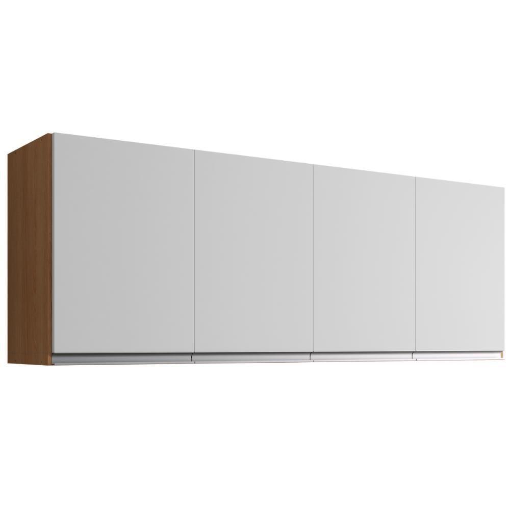 Armario Aereo Texas 4pts 1,50m Amendoa Branco - 3