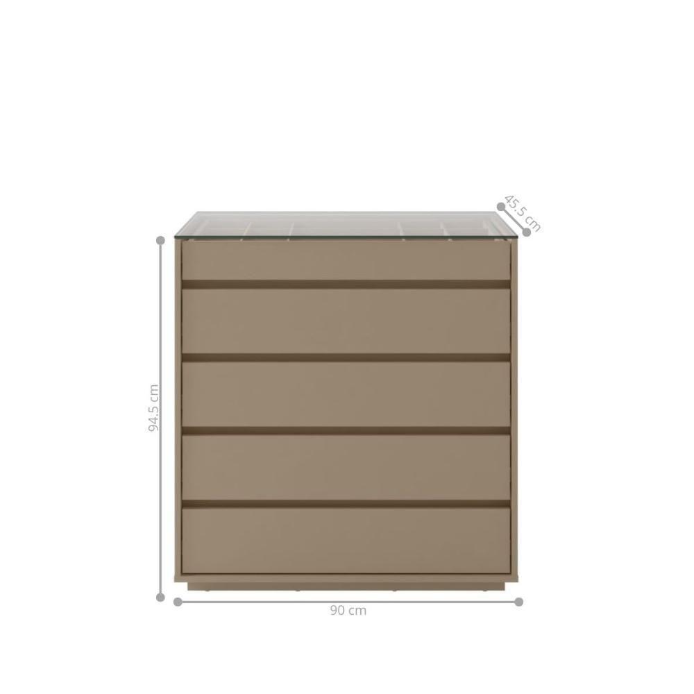 Comôda Para Quarto 5 Gavetas United Fendi - 4