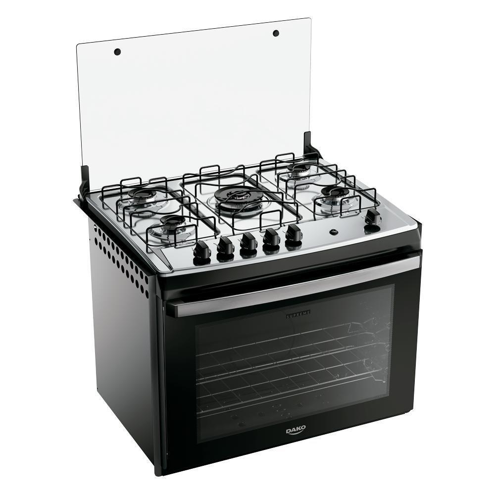 Fogão 5 Bocas Embutir Dako Supreme Mesa De Inox Bivolt - 1