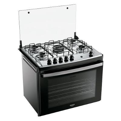 Fogão de Embutir 5 Bocas a Gás Dako Supreme Glass Mesa de Inox Preto Bivolt