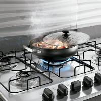 Fogão 5 Bocas Embutir Dako Supreme Mesa De Inox Bivolt