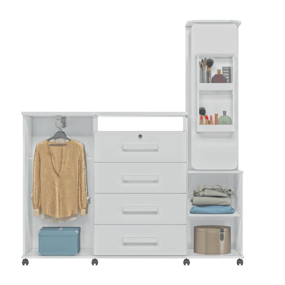 Comoda Multiuso Seul Branco Brilho - 4