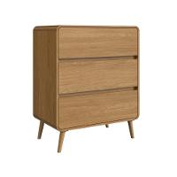 Cômoda Infantil Multiuso 3 Gavetas E Trocador Para Quarto De Bebê Estilo Retrô Carvalho Xingu - 2