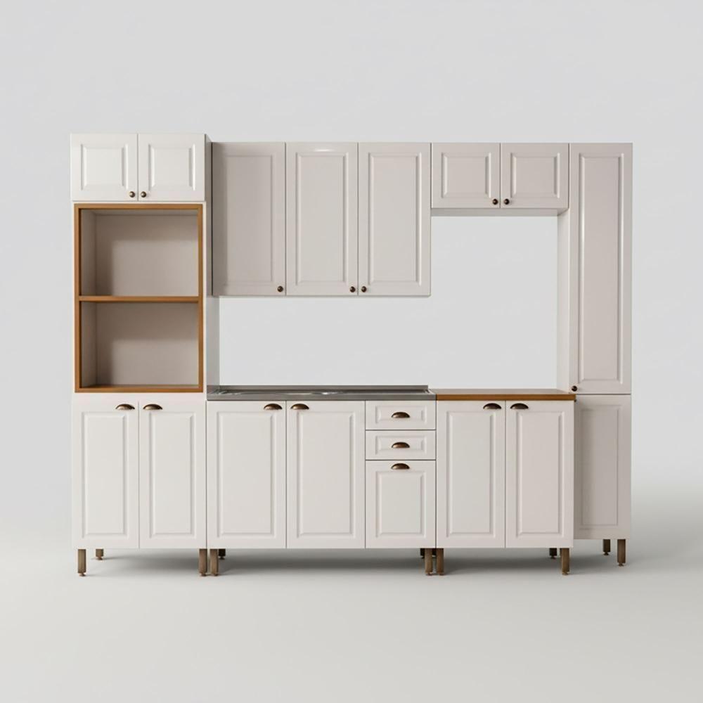 Cozinha Americana 6 Peças Branco Amoudi Móveis Branco - 2