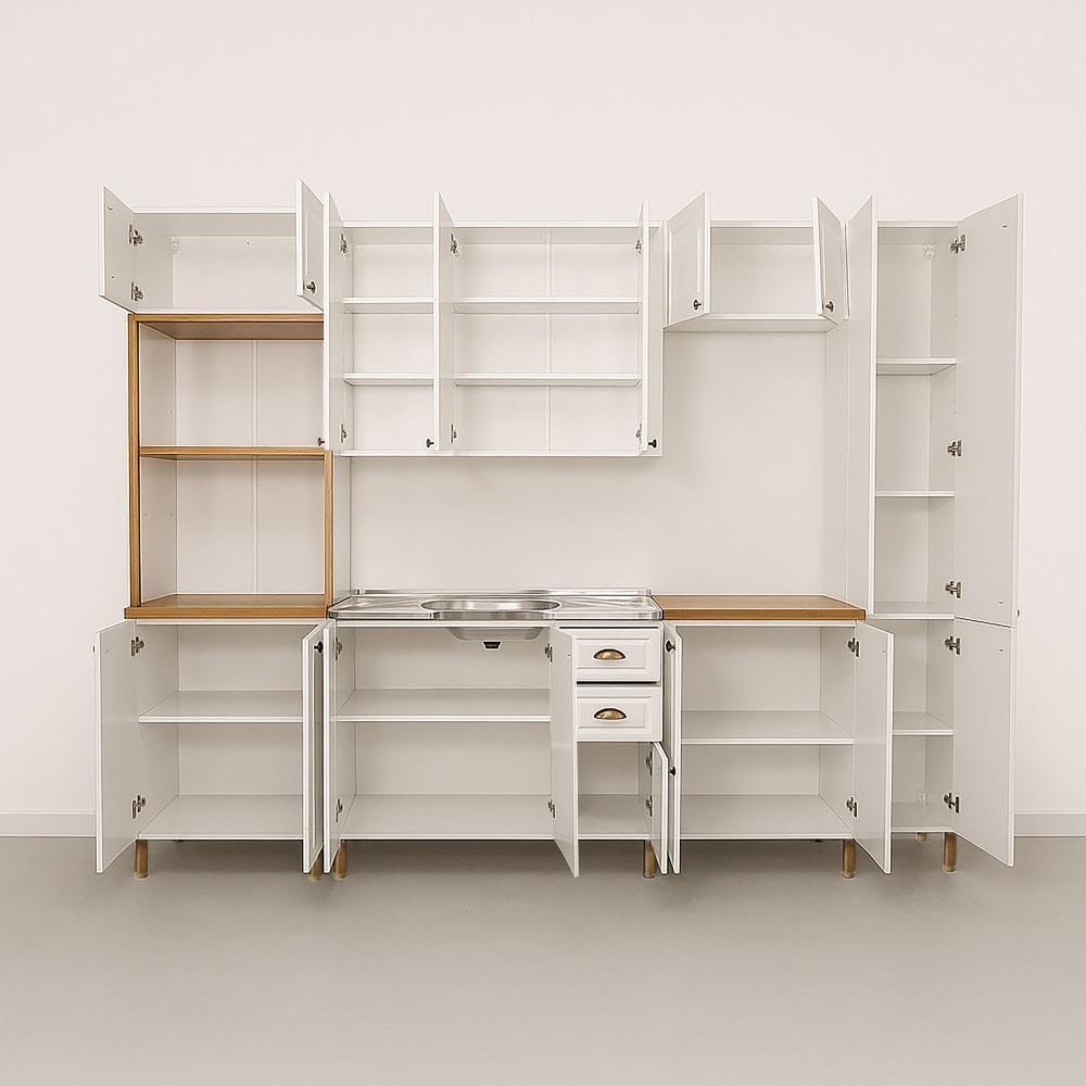 Cozinha Americana 6 Peças Branco Amoudi Móveis Branco - 3