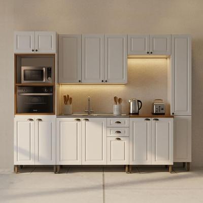 Cozinha Americana 6 Peças Branco Amoudi Móveis Branco