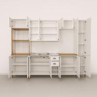 Cozinha Americana 6 Peças Branco Amoudi Móveis Branco - 3