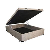 Cama Box Baú Casal Suede Bege 138x188 Rr Colchões - 3