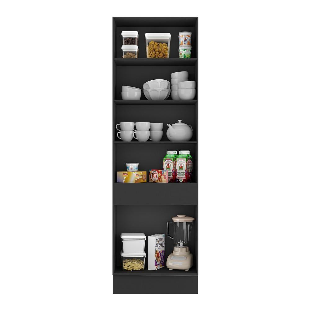 Paneleiro Com Rodapé 2 Portas Veneza Gb Multimóveis Mp2121 Preto - 3