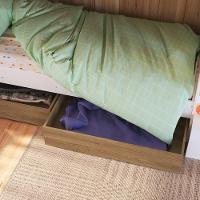 Cama Beliche Infantil Bicama Menino Menina 2,32m Com Escada, Nichos E Gavetas Com Rodas Branco Com Aveiro Oak - 3