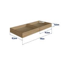 Cama Beliche Infantil Bicama Menino Menina 2,32m Com Escada, Nichos E Gavetas Com Rodas Branco Com Aveiro Oak - 8