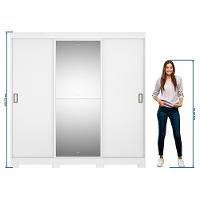 Conjunto Para Quarto Com Guarda-roupa Nt5020 E Cômoda Nt5185 Notável Móveis Branco - 9