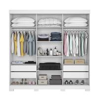 Conjunto Para Quarto Com Guarda-roupa Nt5020 E Cômoda Nt5185 Notável Móveis Branco - 10