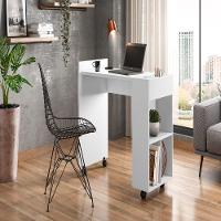 Mesa Para Computador Sofia Branco Brilhante - 1