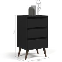 Mesa De Cabeceira Alecrim Retrô Preto - 2