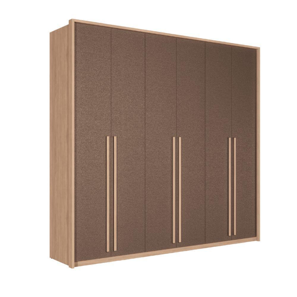 Guarda Roupas Casal 6 Portas 4 Gavetas Milano Andirá Madeirado/terracota - 1