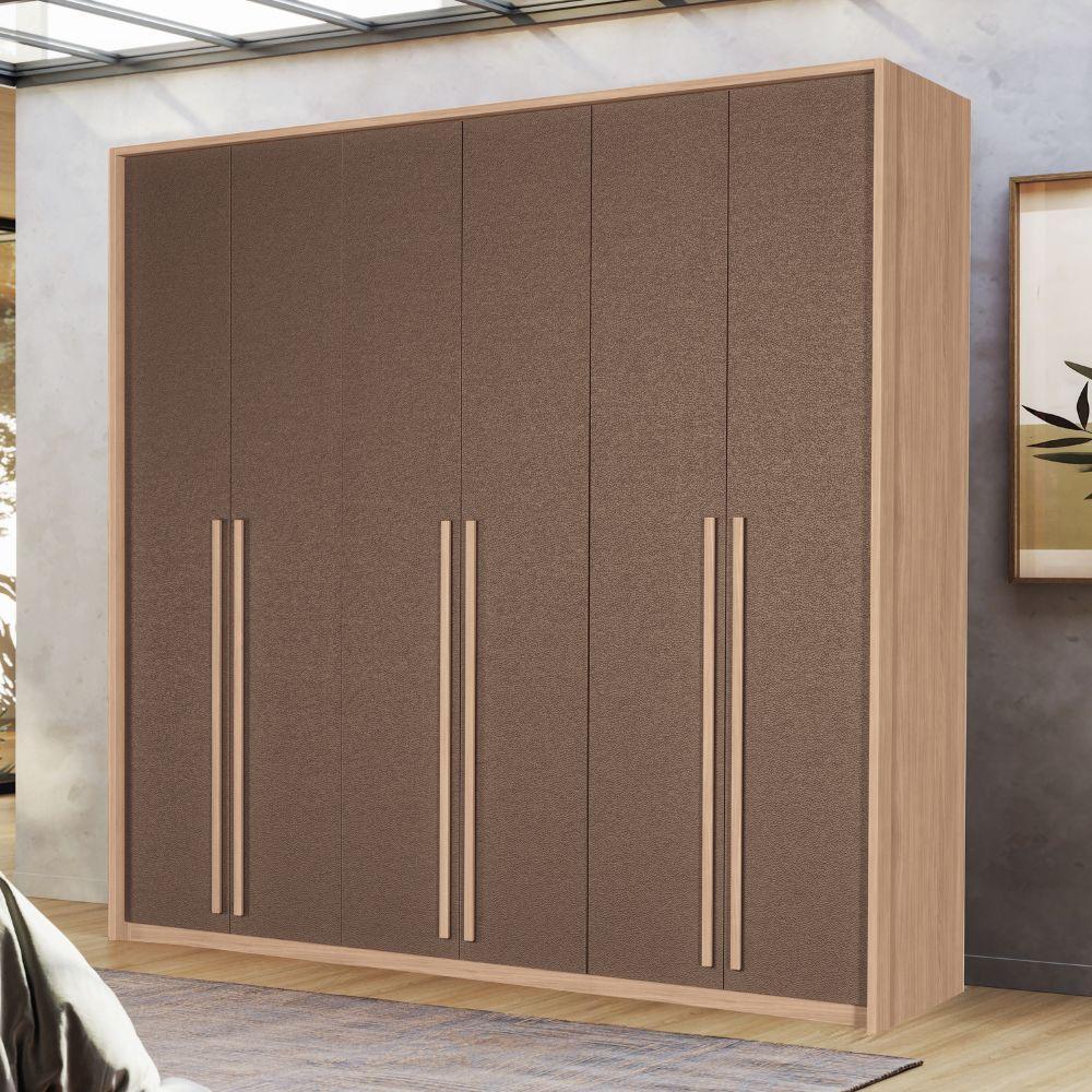 Guarda Roupas Casal 6 Portas 4 Gavetas Milano Andirá Madeirado/terracota - 2