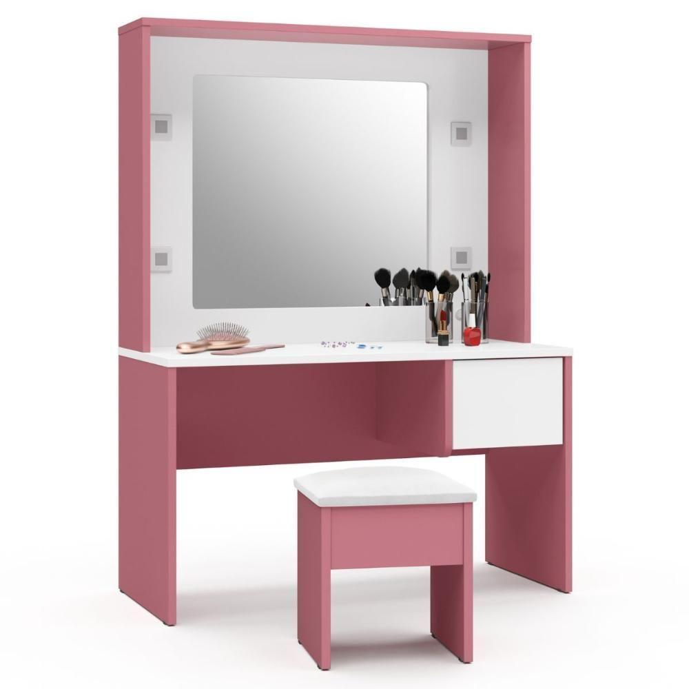 Penteadeira Infantil Bombonera Branco-rosa - 2