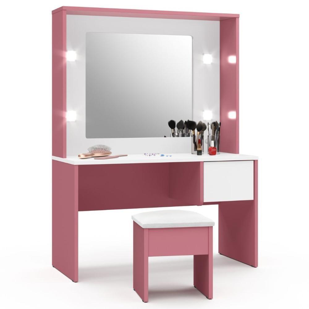 Penteadeira Infantil Bombonera Branco-rosa - 3