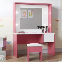 Penteadeira Infantil Bombonera Branco-rosa - 1