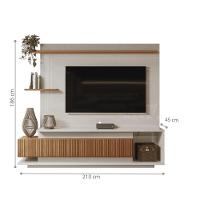 Painel Suporte Manila Off White Perolizado-jequitiba Ripado - 2