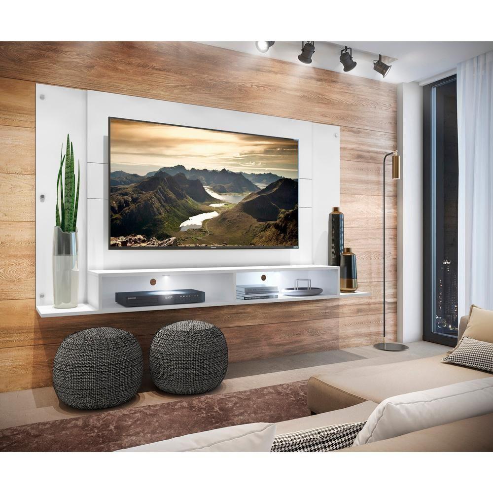 Painel Com 2 Leds Para Tv Até 60" Multimóveis Veneza Fg3397 Branco - 2