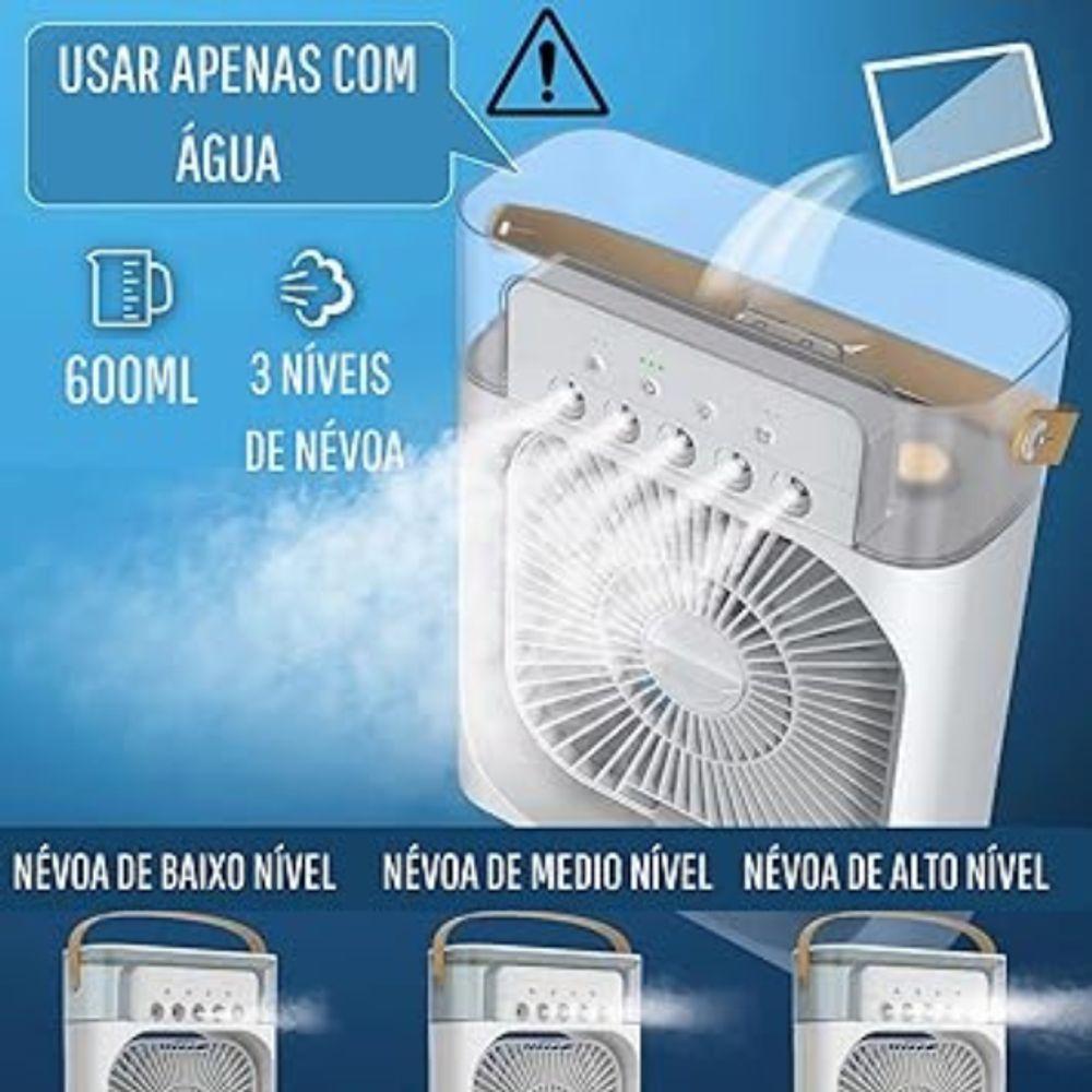 Ventilador Portátil De Mesa Mini Ar Condicionado Umidificado - 5