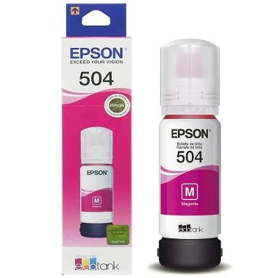 Tinta Impressora Refil Original Ecotank Epson T504 Magenta