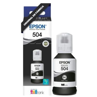 Tinta Original Ecotank Epson T504 Preto