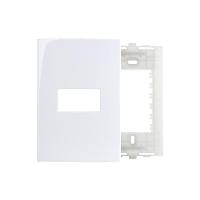 Placa Com Suporte Margirius Sleek 4x2 Para 1 Módulo Horizontal Branca - 1