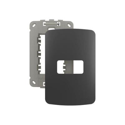 Placa Com Suporte Margirius B3 Colors 4x2 Para 1 Módulo Horizontal Grafite