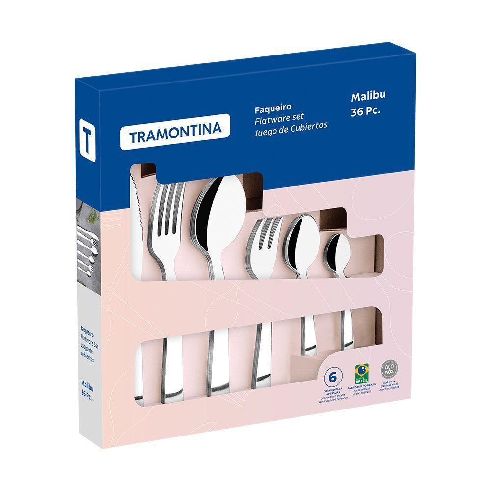 Jogo De Talheres 36 Peças Tramontina Malibu 23799016 Inox - 4