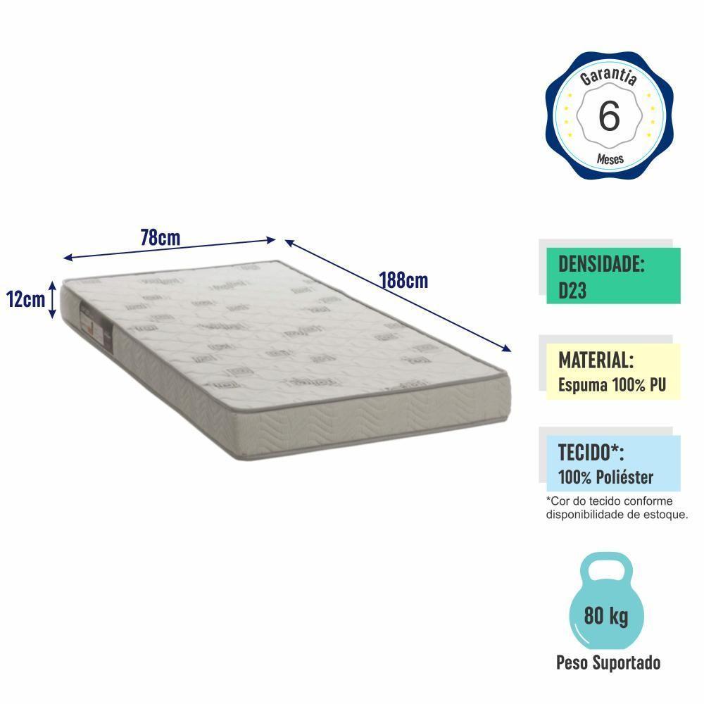 Cama Infantil De Chão Com Colchão Montessoriana De Solteiro Para Menino E Menina Com Grade De Proteção Lateral Branco - 9