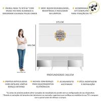 Rack Com Painel E Suporte Tv 65" Retrô Com Espelho Flórida Multimóveis V3142 Branco Branco - 6