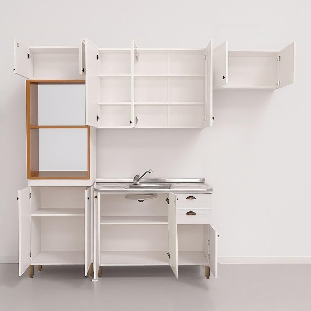 Cozinha Americana 4 Peças Branco Amoudi Móveis Branco - 3