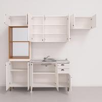 Cozinha Americana 4 Peças Branco Amoudi Móveis Branco - 3