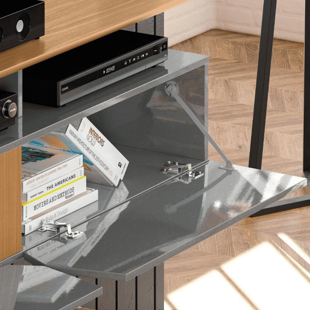 Painel Tv Vilnius Cinza Perolizado-tauari - 4