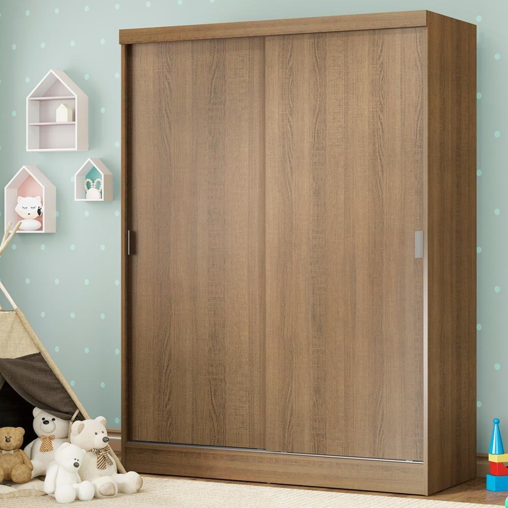 Guarda-roupa Infantil Madesa Luke 2 Portas de Correr Rustic - 9