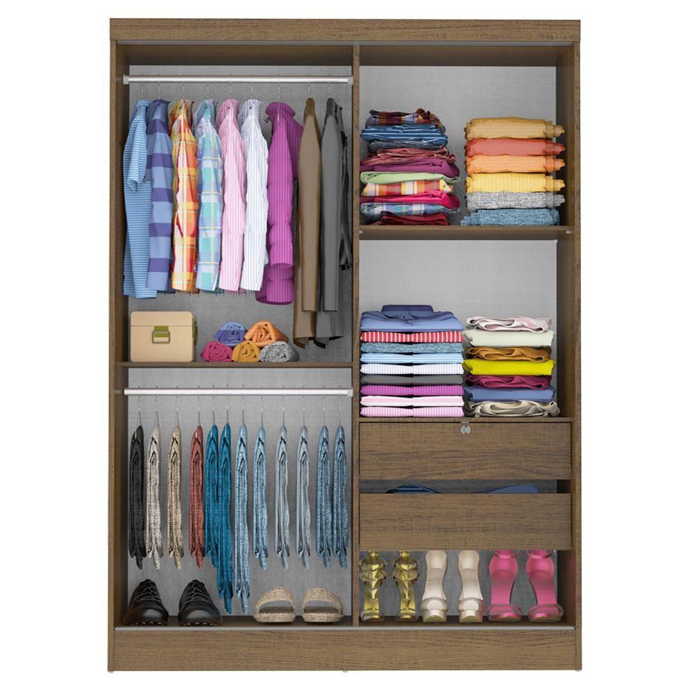 Guarda-roupa Infantil Madesa Luke 2 Portas de Correr Rustic - 10