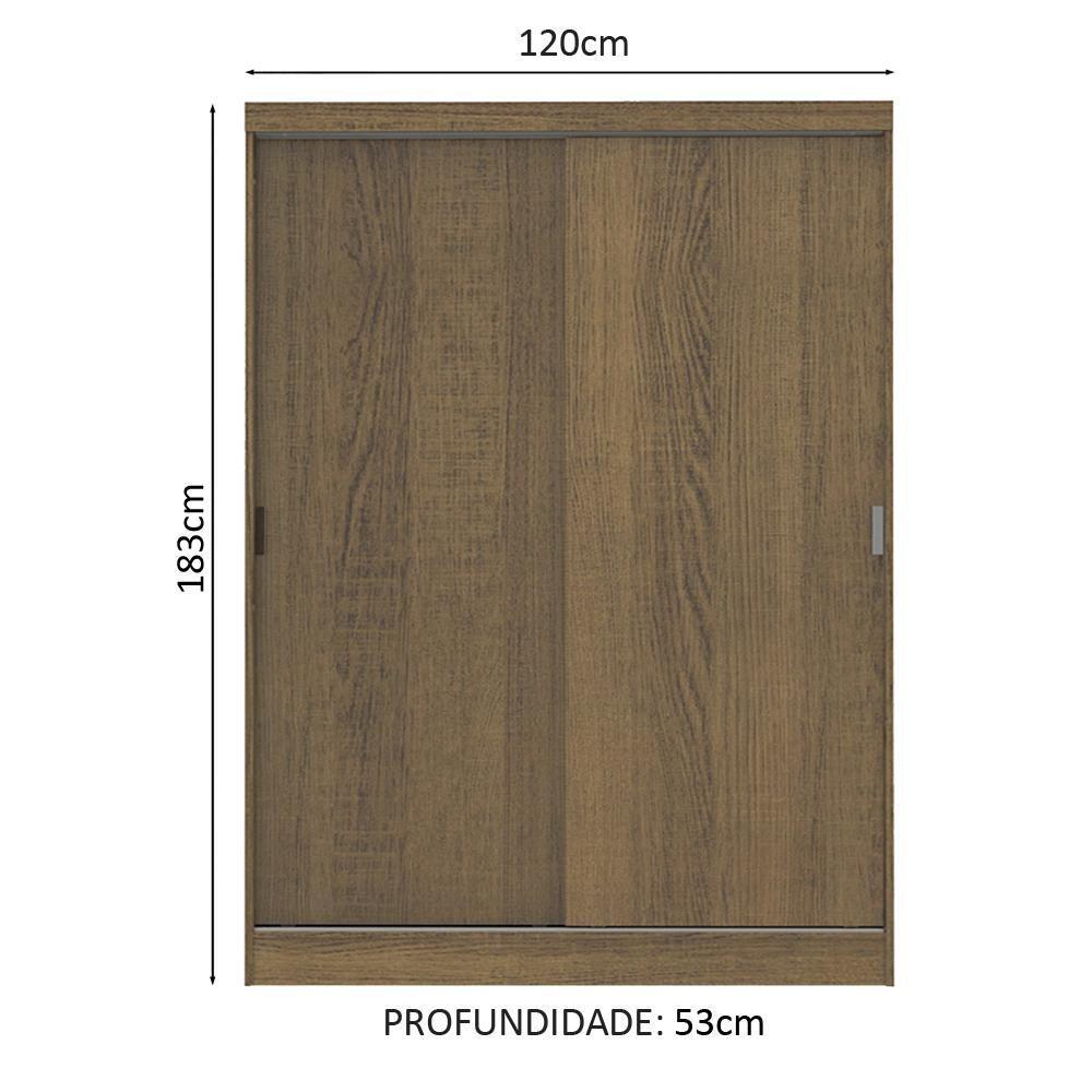 Guarda-roupa Infantil Madesa Luke 2 Portas de Correr Rustic - 8