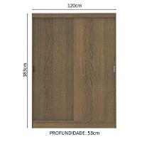 Guarda-roupa Infantil Madesa Luke 2 Portas de Correr Rustic - 8