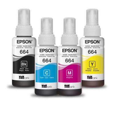 Kit De Tinta Original Epson T664 Magenta Amarelo Ciano Preto