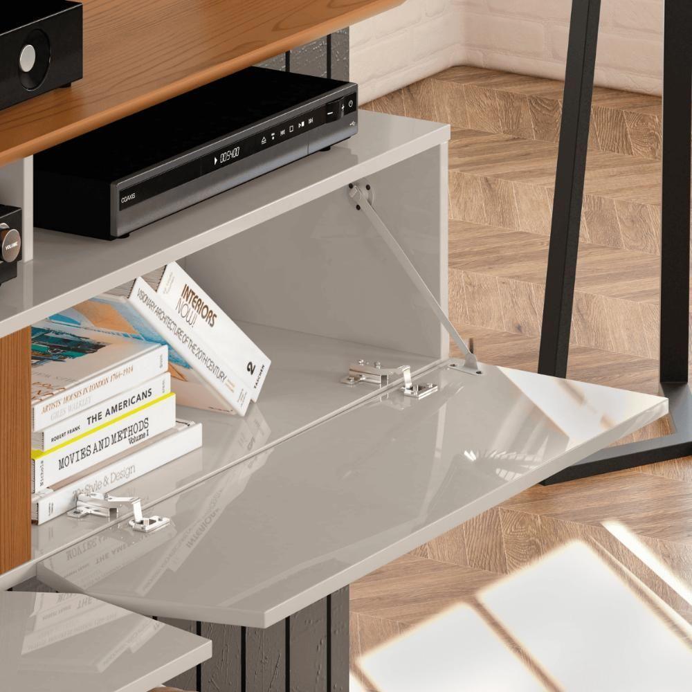 Painel Tv Vilnius Off White New-damasco - 4