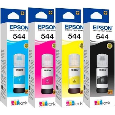 Tinta Impressora Original Ecotank Epson T544 Kit 4 Cores