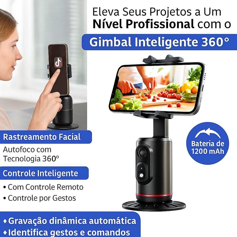 Gimbal Suporte Celular Rastreador Estabilizador Facial 360 - 6