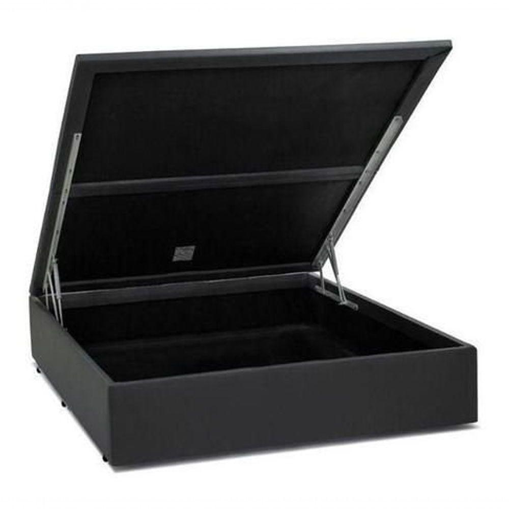 Cama Box Baú Casal Sintético Cinza 138x188 Rr Colchões - 3