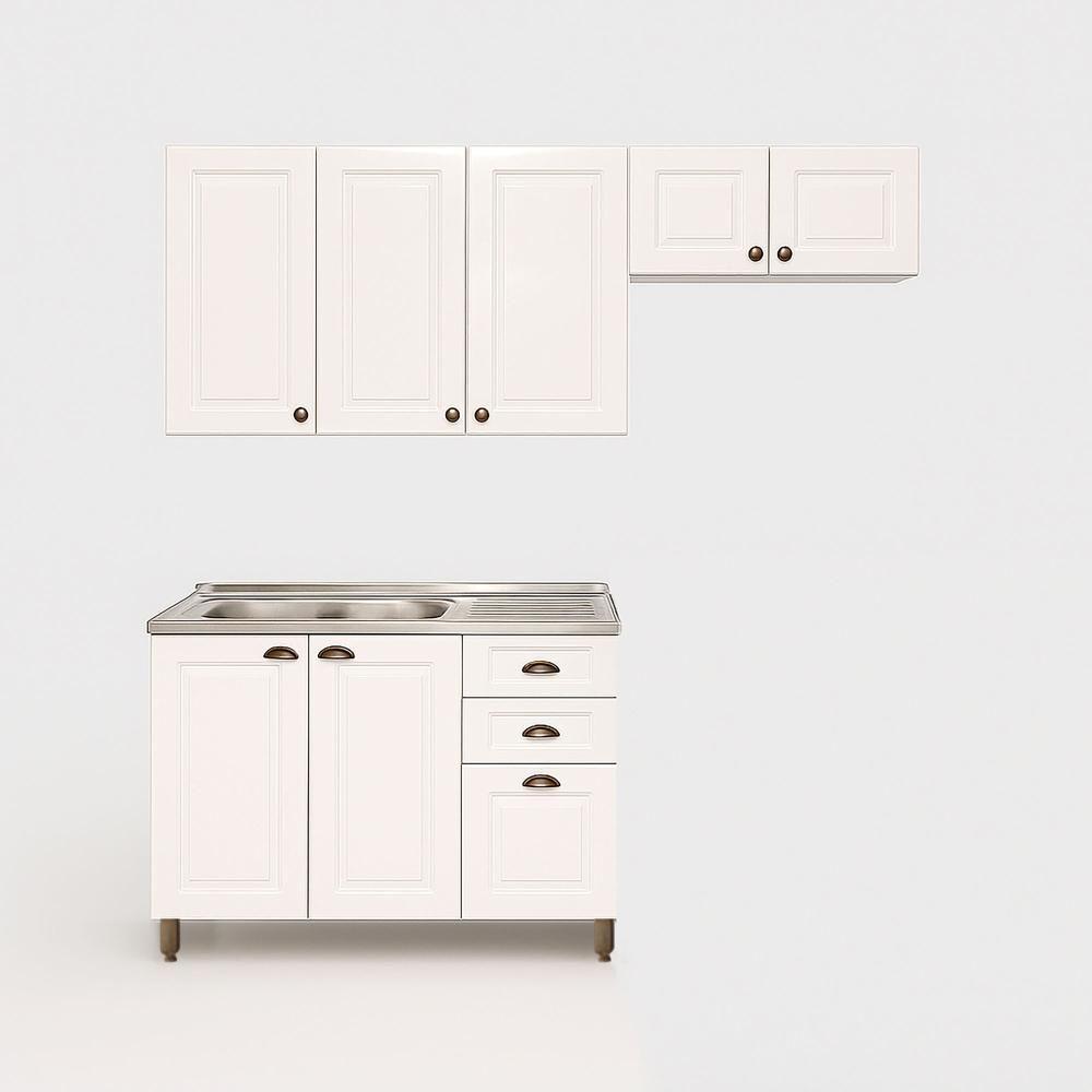 Cozinha Americana 3 Peças Branco Amoudi Móveis Branco - 2