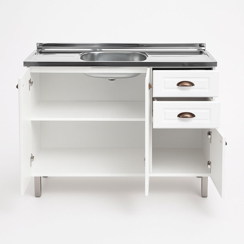 Cozinha Americana 3 Peças Branco Amoudi Móveis Branco - 7