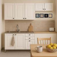 Cozinha Americana 3 Peças Branco Amoudi Móveis Branco - 1