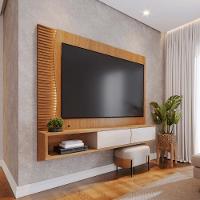 Painel Para Tv Persia Freijo Off White Matte - 1